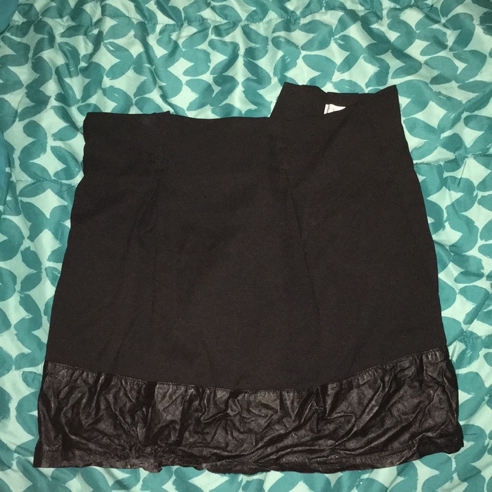 Black and Leather Skirt